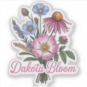 Dakota Wildflower Bloom – Boho Floral Prairie Desi Sticker (Voorkant)