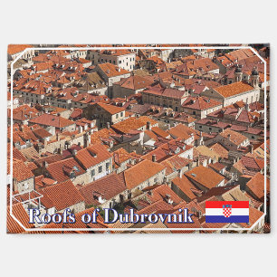 Dakpanlandschap van Dubrovnik in Kroatië, reizen Magneet
