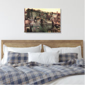 Dakpannen en dakbekkens van Vincent van Gogh Canvas Afdruk (Insitu (Slaapkamer))