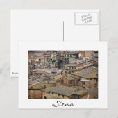 Dakpannen in het briefkaart van de witte Siena-gre (Voorkant / Achterkant)