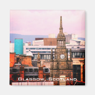 Dakpannen van Glasgow, Schotland, fridge magnet Magneet