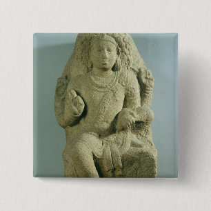Dakshinamurti, Tamil Nadu, Pallava dynasty (granit Vierkante Button 5,1 Cm