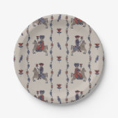 Dala B - Ronde papieren Borden Papieren Bordje (Voorkant)