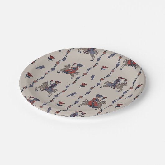 Dala B - Ronde papieren Borden Papieren Bordje (Gekanteld)