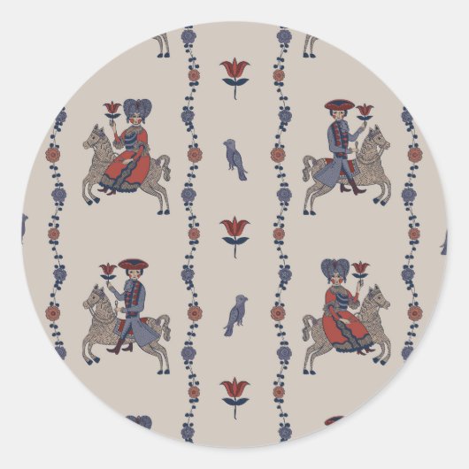 Dala B - Ronde Stickers voor briefpapier (Voorkant)