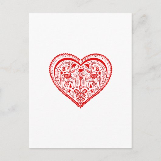 Dala Heart Briefkaart (Voorkant)