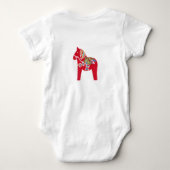 Dala Horse Baby Clothes Romper (Achterkant)