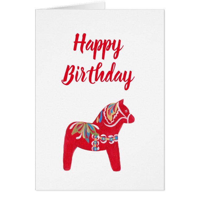 Dala Horse Birthday (Voorkant)