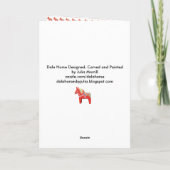 Dala Horse Birthday Kaart (Achterkant)
