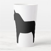 Dala Horse Black Latte Mug (Devant)