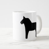 Dala Horse Black Specialty Mug (Devant droit)