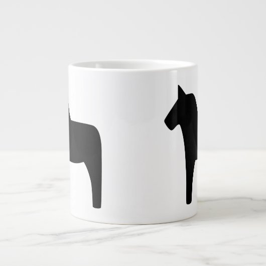 Dala Horse Black Specialty Mug (Devant)