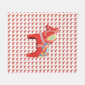 Dala Horse Blanket Fleece Deken (Voorkant (Horizontaal))