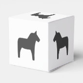 Dala Horse Dark Gray Favor Box Bedankdoosjes (Achterkant)