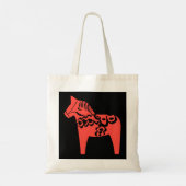 Dala Horse Hoodie Dalarna Zweden Sverige G Tote Bag (Achterkant)