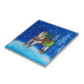 Dala Horse I Tile Onderzetter Tegeltje (Zijkant)