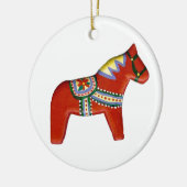 Dala Horse kerstversiering Keramisch Ornament (Links)