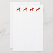 Dala Horse Linen Stationery Briefpapier (Voorkant / Achterkant)
