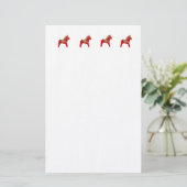 Dala Horse Linen Stationery Briefpapier (Staand voorkant)