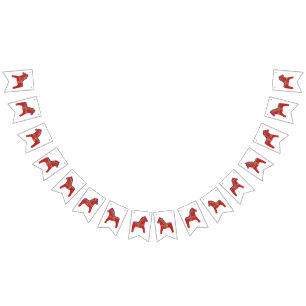 Dala Horse Party Bunting Vlaggetjes