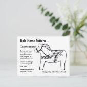 Dala Horse Pattern om te delen Feestdagenkaart (Staand voorkant)