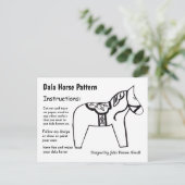 Dala Horse Pattern om te delen Feestdagenkaart (Staand voorkant)