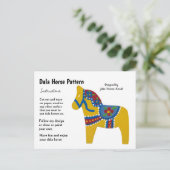 Dala Horse Pattern om te delen Feestdagenkaart (Staand voorkant)