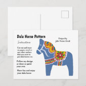 Dala Horse Pattern om te delen Feestdagenkaart (Voorkant / Achterkant)