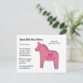 Dala Horse Pattern om te delen Feestdagenkaart (Staand voorkant)
