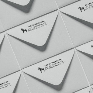Dala Horse Retouradres Zelfinktende Stempel
