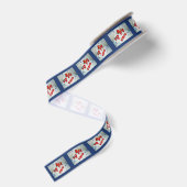 Dala Horse Ribbon Grosgrain Lint (Achterkant)