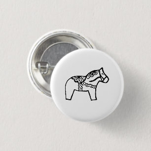 Dala Horse Ronde Button 3,2 Cm
