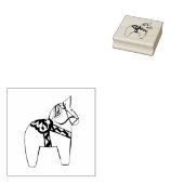 Dala Horse Rubberstempel (Gestempeld)