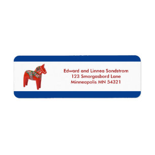 Dala Horse Scandinavia Etiket