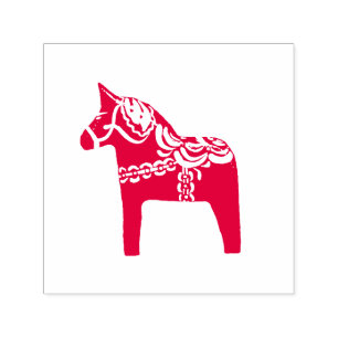 Dala Horse Self Inking Rubber Stamp Zelfinktende Stempel