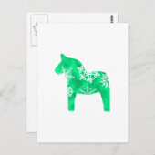 Dala Horse Snowflake Briefkaart (Voorkant / Achterkant)