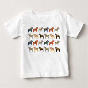 Dala Horse Swedish Folk Art Pattern