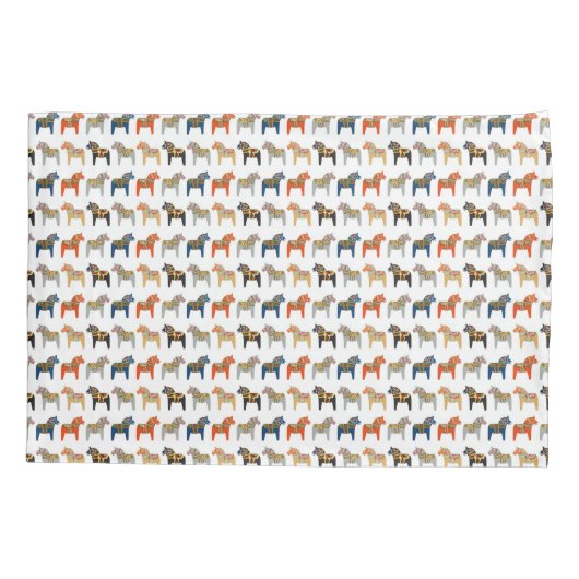 Dala Horse Swedish Folk Art Pattern Kussensloop (Achterkant)