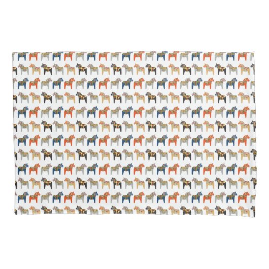 Dala Horse Swedish Folk Art Pattern Kussensloop (Voorkant)