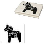 Dala Horse Swedish Folk Art Rubberstempel (Gestempeld)