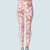 Dala Horse Swedish Red and White Pattern Leggings