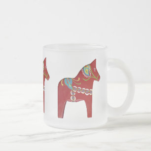 Dala Horse Verre Frosted Mug