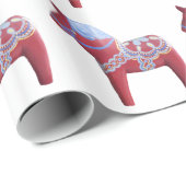 Dala Horse Wrapping Paper Cadeaupapier (Rol Hoek)