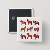 Dala Horses Button (Voorkant /achterkant)