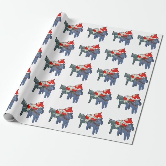 Dala Horses Cadeaupapier (Uitgerold)