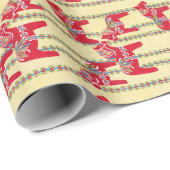 Dala Horses Cadeaupapier (Rol Hoek)