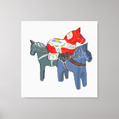 Dala Horses Canvas Afdruk (Voorkant)