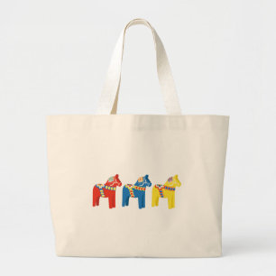 Dala Horses Grote Tote Bag