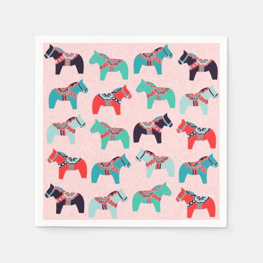 Dala Horses Papieren servetten (Voorkant)