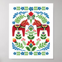 Dala Horses Red